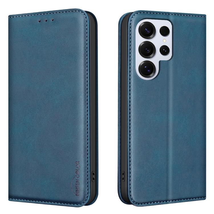 For Samsung Galaxy S23 Ultra 5G BINFEN COLOR Calfskin Texture Magnetic RFID Vegan Leather Phone Case(Blue)
For Samsung Galaxy S23 Ultra 5G BINFEN COLOR Calfskin Texture Magnetic RFID Vegan Leather Phone Case(Blue)