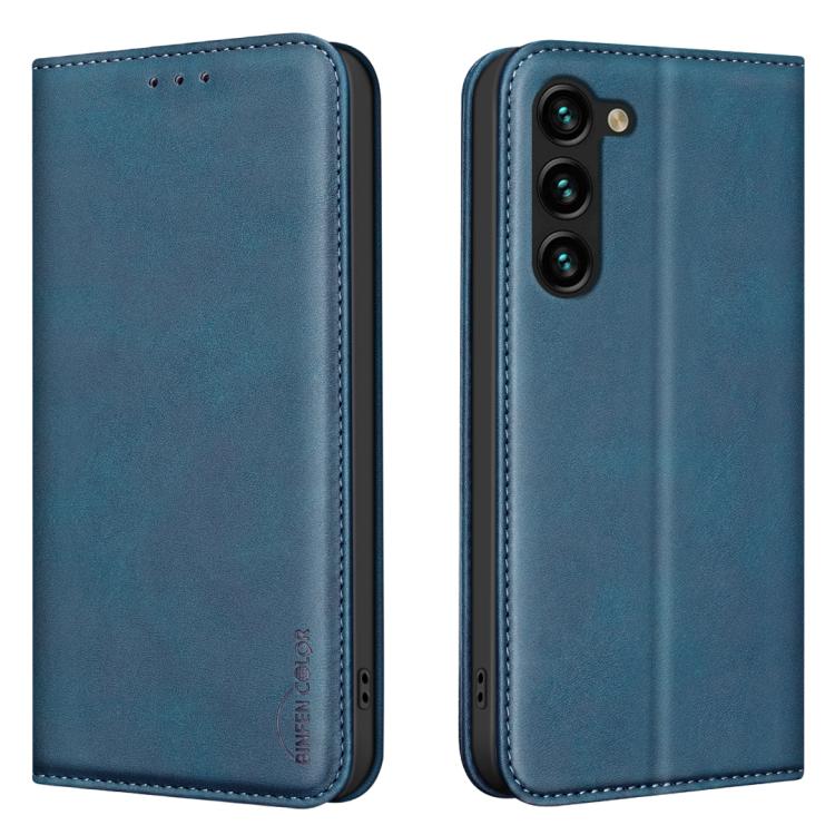 For Samsung Galaxy S23 5G BINFEN COLOR Calfskin Texture Magnetic RFID Vegan Leather Phone Case(Blue)
For Samsung Galaxy S23 5G BINFEN COLOR Calfskin Texture Magnetic RFID Vegan Leather Phone Case(Blue)