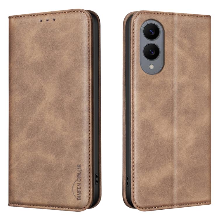 For Samsung Galaxy S25 Edge 5G BINFEN COLOR Calfskin Texture Magnetic RFID Vegan Leather Phone Case(Brown)
For Samsung Galaxy S25 Edge 5G BINFEN COLOR Calfskin Texture Magnetic RFID Vegan Leather Phone Case(Brown)