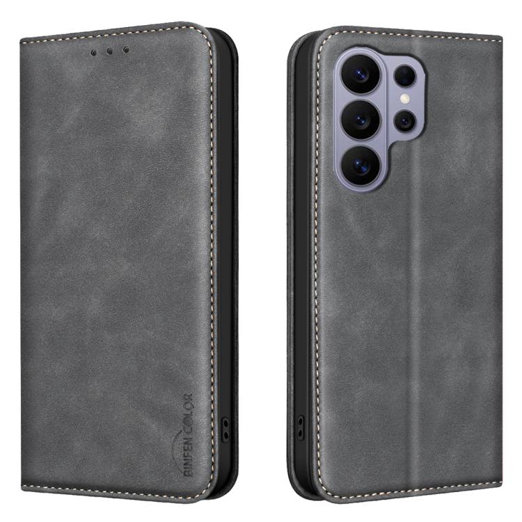 For Samsung Galaxy S26 Ultra 5G BINFEN COLOR Calfskin Texture Magnetic RFID Vegan Leather Phone Case(Black)
For Samsung Galaxy S26 Ultra 5G BINFEN COLOR Calfskin Texture Magnetic RFID Vegan Leather Phone Case(Black)