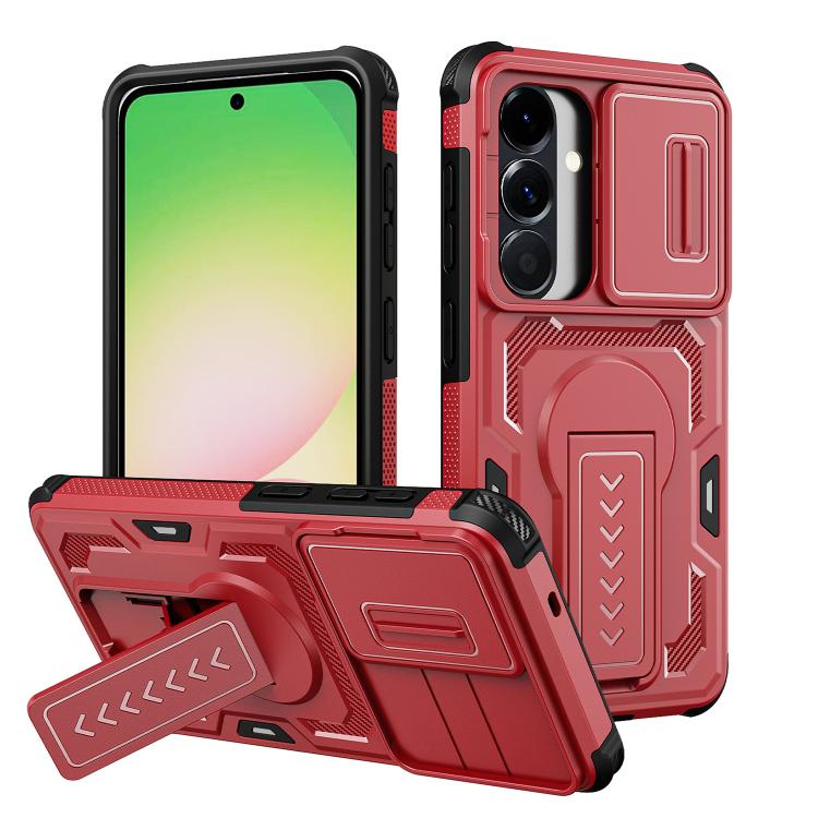 For Galaxy S26 5G Slid Camera Shield Invisible Holder PC Hybrid TPU Phone Case(Red)
For Galaxy S26 5G Slid Camera Shield Invisible Holder PC Hybrid TPU Phone Case(Red)
