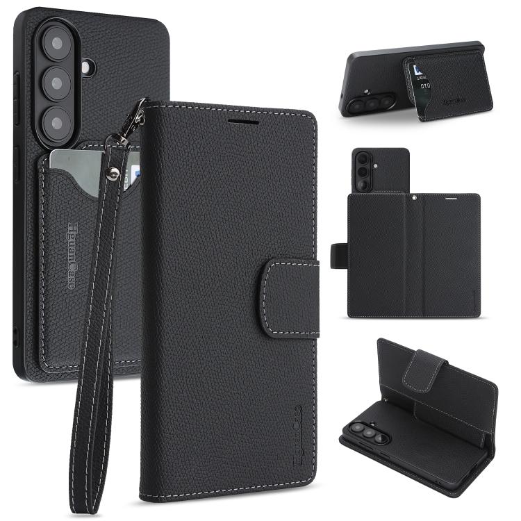For Galaxy S26+ 5G Retro Litchi Texture Vegan Leather Magnetic Wallet Phone Case with Wrist Strap(Black)
For Galaxy S26+ 5G Retro Litchi Texture Vegan Leather Magnetic Wallet Phone Case with Wrist Strap(Black)