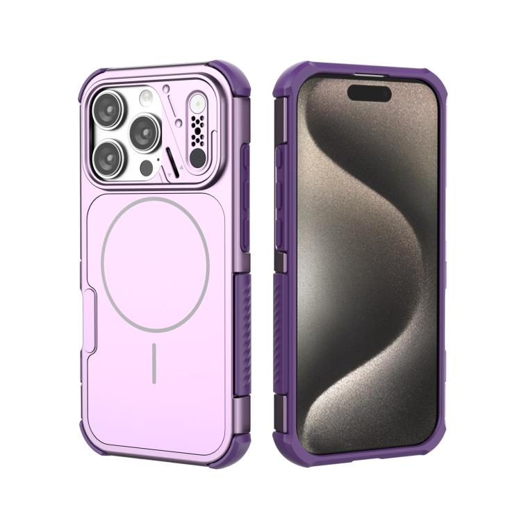 For iPhone 16 Pro Heat Dissipation Air Shockproof TPU + PC Magsafe Phone Case(Purple)
For iPhone 16 Pro Heat Dissipation Air Shockproof TPU + PC Magsafe Phone Case(Purple)