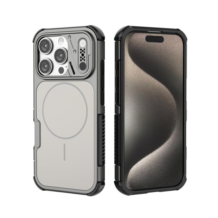 For iPhone 16 Pro Max Heat Dissipation Air Shockproof TPU + PC Magsafe Phone Case(Gray)
For iPhone 16 Pro Max Heat Dissipation Air Shockproof TPU + PC Magsafe Phone Case(Gray)