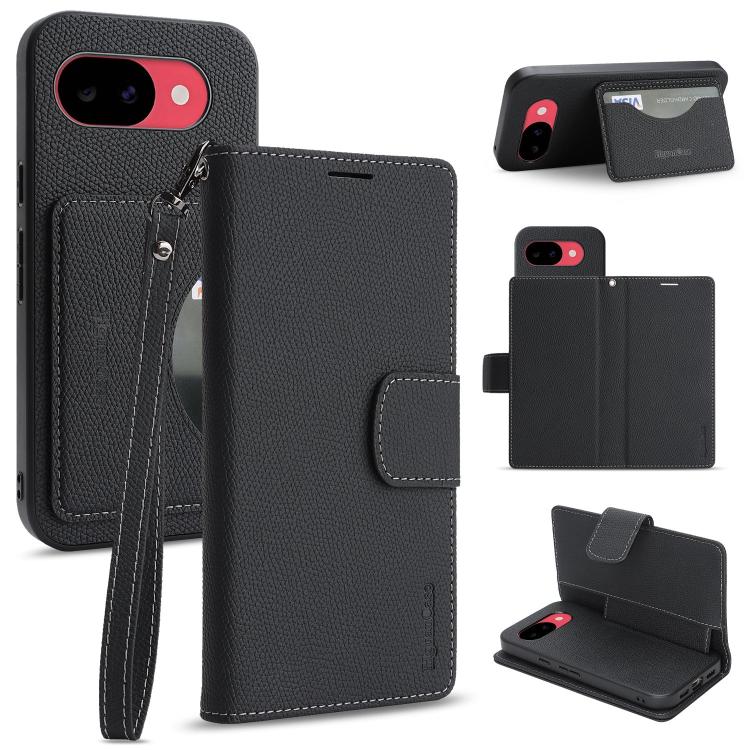 For Google Pixel 10a Retro Litchi Texture Vegan Leather Magnetic Wallet Phone Case with Wrist Strap(Black)
For Google Pixel 10a Retro Litchi Texture Vegan Leather Magnetic Wallet Phone Case with Wrist Strap(Black)