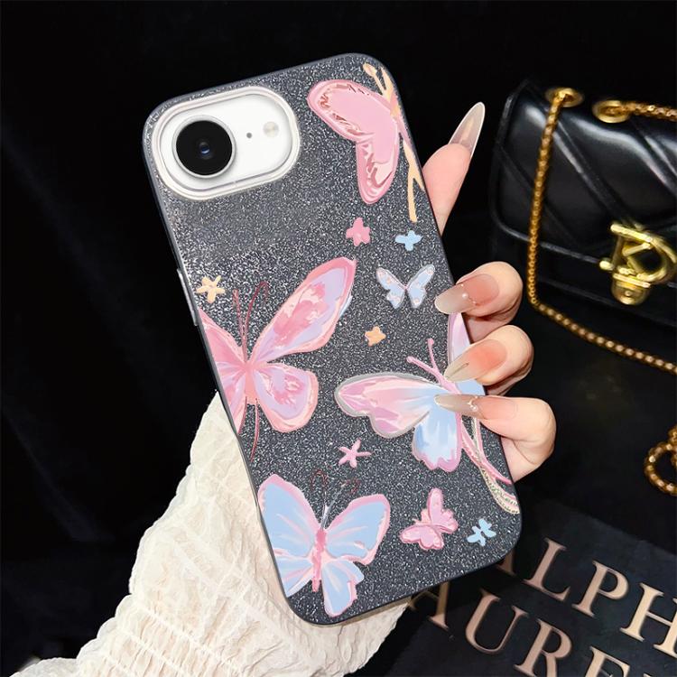 For iPhone 17e / 16e Colorful Butterflies Pattern IMD Glitter PC Hybrid TPU Phone Case(Black)
For iPhone 17e / 16e Colorful Butterflies Pattern IMD Glitter PC Hybrid TPU Phone Case(Black)