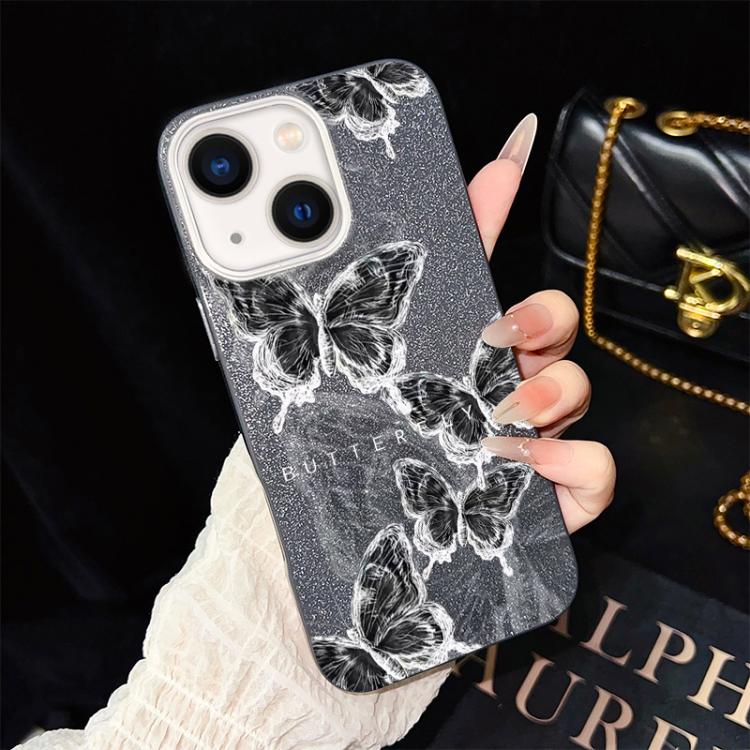 For iPhone 13 Sketch Butterflies Pattern IMD Glitter PC Hybrid TPU Phone Case(Black)
For iPhone 13 Sketch Butterflies Pattern IMD Glitter PC Hybrid TPU Phone Case(Black)