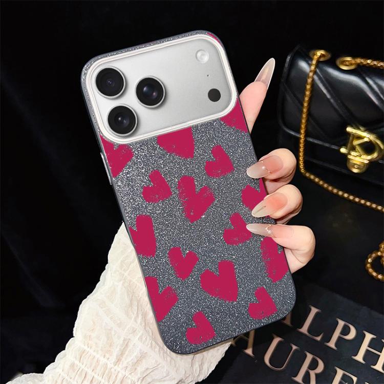 For iPhone 17 Pro Rose Red Hearts Pattern IMD Glitter PC Hybrid TPU Phone Case(Black)
For iPhone 17 Pro Rose Red Hearts Pattern IMD Glitter PC Hybrid TPU Phone Case(Black)