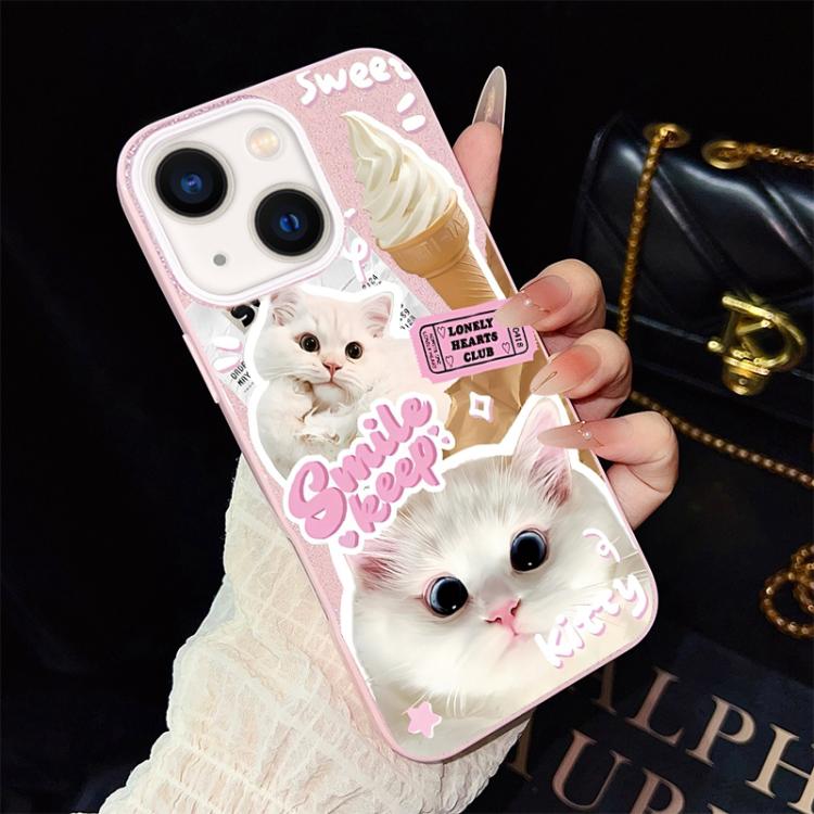 For iPhone 13 Ice Cream Cats Pattern IMD Glitter PC Hybrid TPU Phone Case(Pink)
For iPhone 13 Ice Cream Cats Pattern IMD Glitter PC Hybrid TPU Phone Case(Pink)