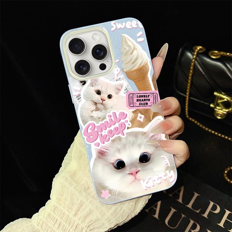 For iPhone 15 Pro Ice Cream Cats Pattern IMD Glitter PC Hybrid TPU Phone Case(Blue)
For iPhone 15 Pro Ice Cream Cats Pattern IMD Glitter PC Hybrid TPU Phone Case(Blue)