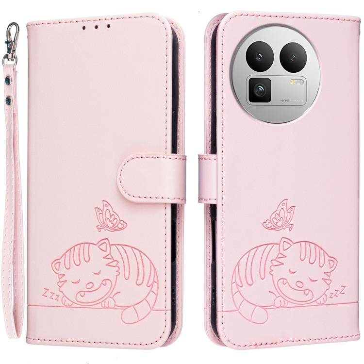 For Realme GT8 Pro Global Cat Butterfly Embossed RFID Vegan Leather Phone Case with Strap(Pink)
For Realme GT8 Pro Global Cat Butterfly Embossed RFID Vegan Leather Phone Case with Strap(Pink)