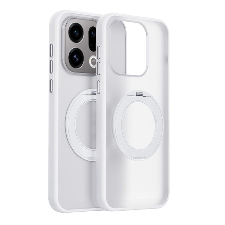 For OPPO Find X9 Boundless Transparent Series Skin Feel Frosted Clear Magnetic Phone Case with Rotating Holder(Transparent White)
For OPPO Find X9 Boundless Transparent Series Skin Feel Frosted Clear Magnetic Phone Case with Rotating Holder(Transparent White)