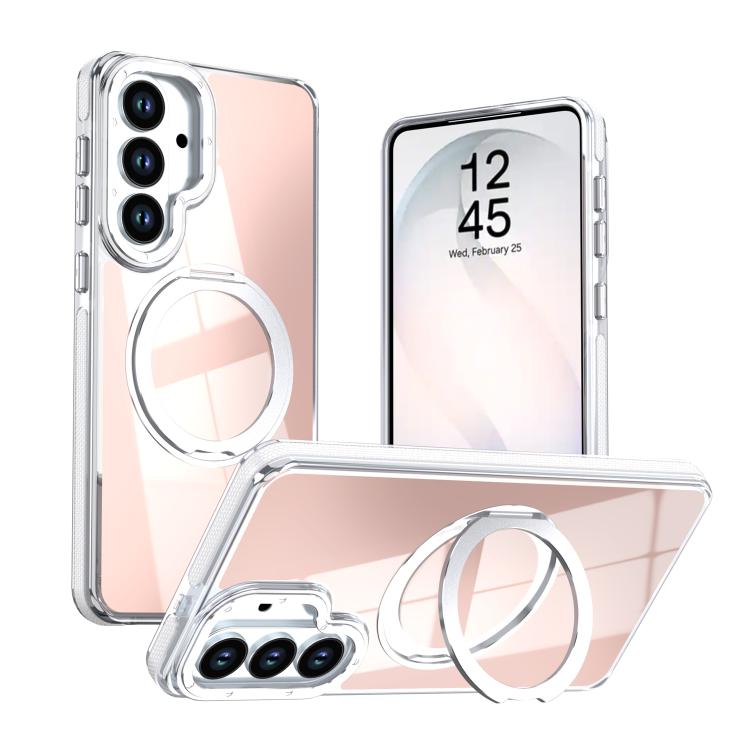 For Galaxy S26+ 5G Dual Color Gradient Discolor 360 Degree Rotation Holder Magnetic Phone Case(White)
For Galaxy S26+ 5G Dual Color Gradient Discolor 360 Degree Rotation Holder Magnetic Phone Case(White)