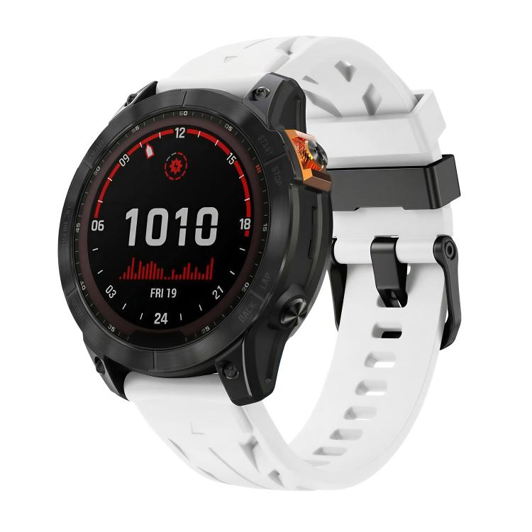 For Garmin 26mm Black Pin Buckle Silicone Watch Band(White)
For Garmin 26mm Black Pin Buckle Silicone Watch Band(White)