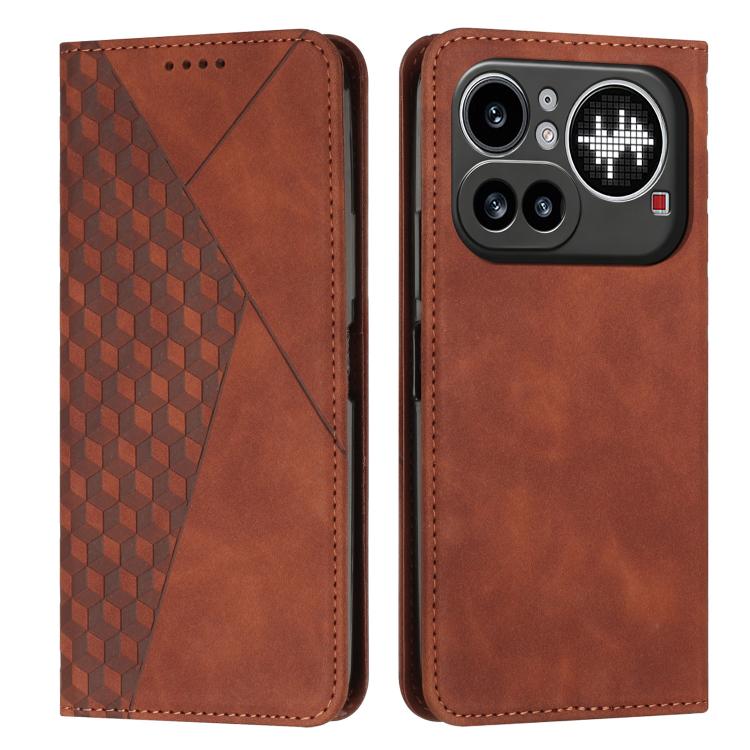 For Nothing Phone 4a Pro Diamond Splicing Skin Feel Magnetic Leather Phone Case(Brown)
For Nothing Phone 4a Pro Diamond Splicing Skin Feel Magnetic Leather Phone Case(Brown)