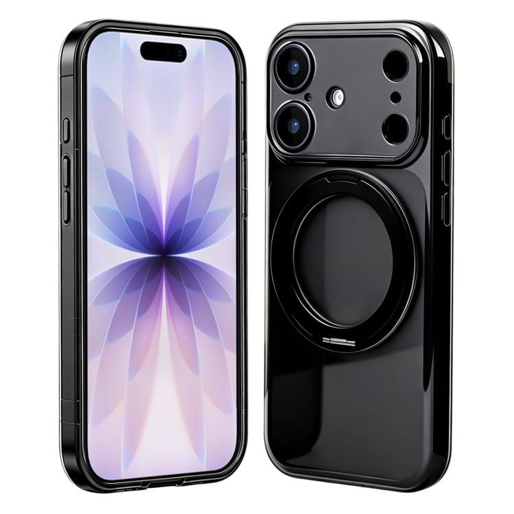 For iPhone 17 Change to 17 Pro Silicone Magnetic Phone Case with 360 Degrees Rotating Holder(Black)
For iPhone 17 Change to 17 Pro Silicone Magnetic Phone Case with 360 Degrees Rotating Holder(Black)