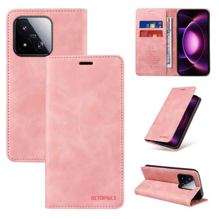 For Xiaomi 17 Max 5G BETOPNICE Suction RFID Anti-theft Leather Phone Case(Pink)
For Xiaomi 17 Max 5G BETOPNICE Suction RFID Anti-theft Leather Phone Case(Pink)