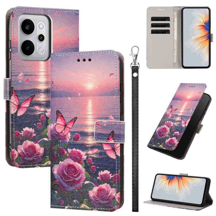For Realme P4 Power 5G Painted Pattern Vegan Leather Phone Case with Strap(Rose Butterfly)
For Realme P4 Power 5G Painted Pattern Vegan Leather Phone Case with Strap(Rose Butterfly)