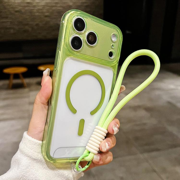 For iPhone 17 Pro Max Precise Hole Shockproof Magnetic TPU Hybrid Acrylic Transparent Phone Case With Lanyard(Green)
For iPhone 17 Pro Max Precise Hole Shockproof Magnetic TPU Hybrid Acrylic Transparent Phone Case With Lanyard(Green)