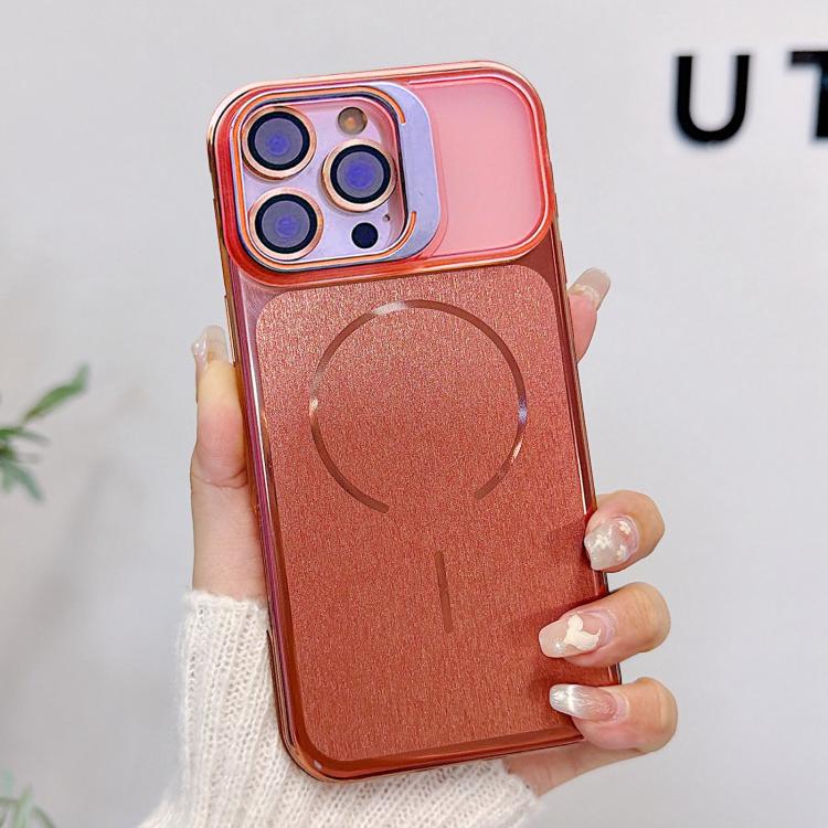 For iPhone 16 Pro Brushed Magnetic Phone Case with Lens Frame Holder & Lens Film(Orange)
For iPhone 16 Pro Brushed Magnetic Phone Case with Lens Frame Holder & Lens Film(Orange)