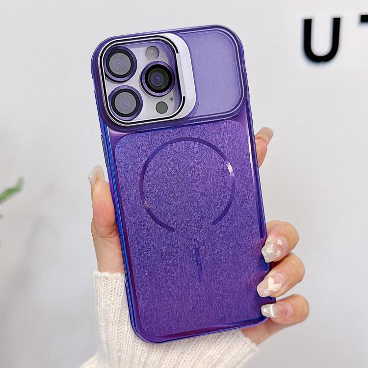 For iPhone 13 Pro Brushed Magnetic Phone Case with Lens Frame Holder & Lens Film(Purple)
For iPhone 13 Pro Brushed Magnetic Phone Case with Lens Frame Holder & Lens Film(Purple)
