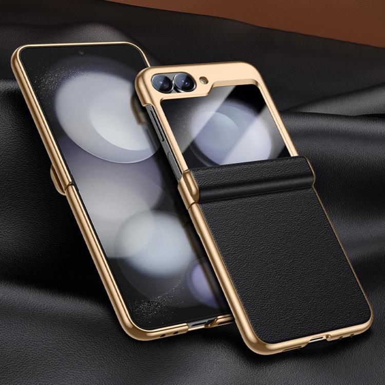 For Galaxy Z Flip6 5G Film Integrated Electroplated Genuine Leather Phone Case(Black)
For Galaxy Z Flip6 5G Film Integrated Electroplated Genuine Leather Phone Case(Black)
