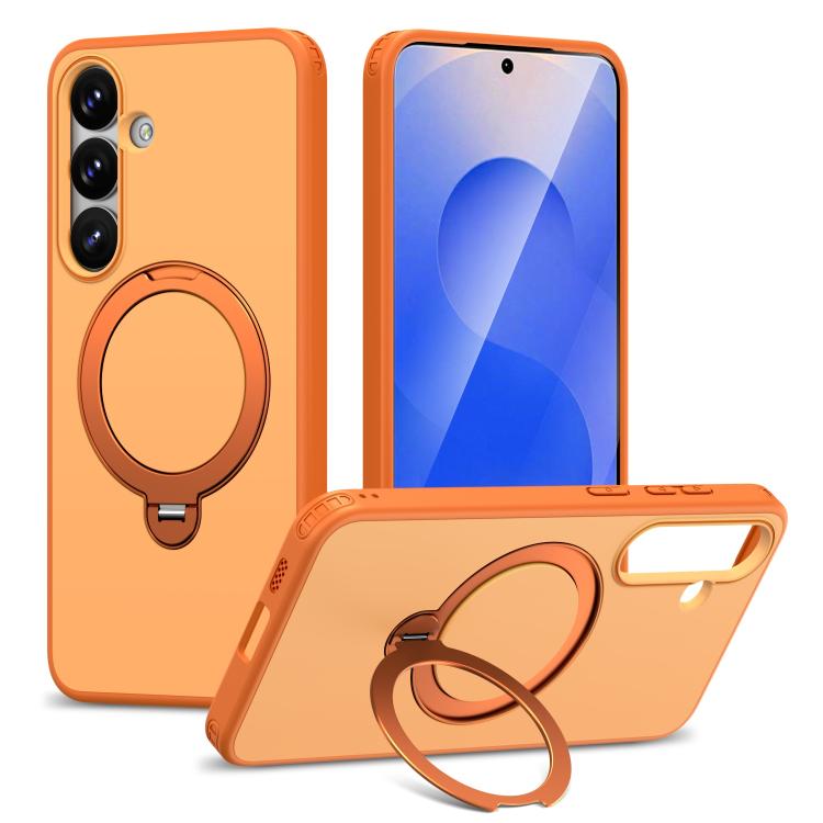 For Galaxy S26+ 5G Rotating Holder TPU + PC Magnetic Shockproof Phone Case(Orange)
For Galaxy S26+ 5G Rotating Holder TPU + PC Magnetic Shockproof Phone Case(Orange)