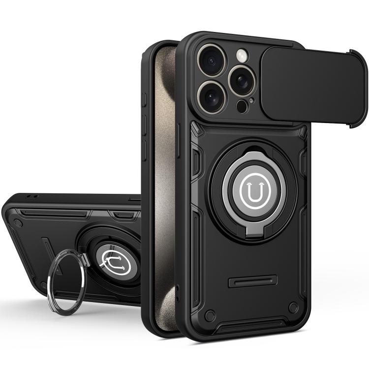 For iPhone 15 Pro Sliding Camshield Holder Magnetic Phone Case(Black)
For iPhone 15 Pro Sliding Camshield Holder Magnetic Phone Case(Black)