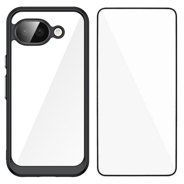 For Google Pixel 10a WANLONFENG Electroplated Buttons TPU Acrylic Phone Case with Screen Protector(Black)
For Google Pixel 10a WANLONFENG Electroplated Buttons TPU Acrylic Phone Case with Screen Protector(Black)