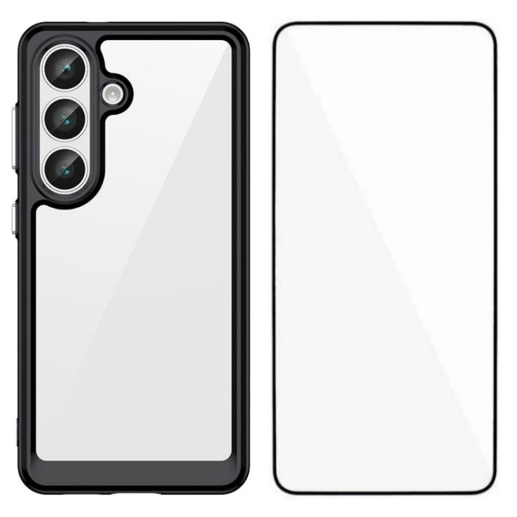 For Galaxy S26+ 5G WANLONFENG Electroplated Buttons TPU Acrylic Phone Case with Screen Protector(Black)
For Galaxy S26+ 5G WANLONFENG Electroplated Buttons TPU Acrylic Phone Case with Screen Protector(Black)