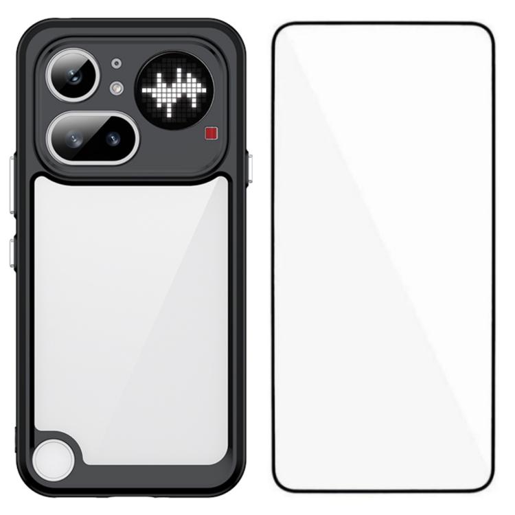 For Nothing Phone 4a Pro WANLONFENG Electroplated Buttons TPU Acrylic Phone Case with Screen Protector(Black)
For Nothing Phone 4a Pro WANLONFENG Electroplated Buttons TPU Acrylic Phone Case with Screen Protector(Black)