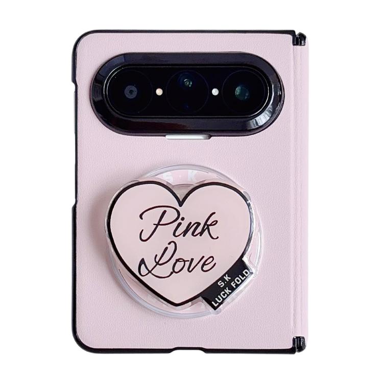 For Huawei Pura X Max Integrated Hinge Magnetic Leather-Texture PC Phone Case with Heart Holder(Pink)
For Huawei Pura X Max Integrated Hinge Magnetic Leather-Texture PC Phone Case with Heart Holder(Pink)