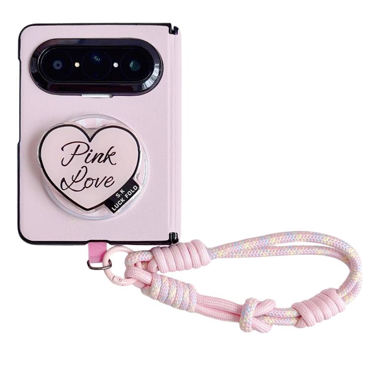 For Huawei Pura X Max Integrated Hinge Magnetic Leather-Texture PC Phone Case with Heart Holder & Strap(Pink)
For Huawei Pura X Max Integrated Hinge Magnetic Leather-Texture PC Phone Case with Heart Holder & Strap(Pink)