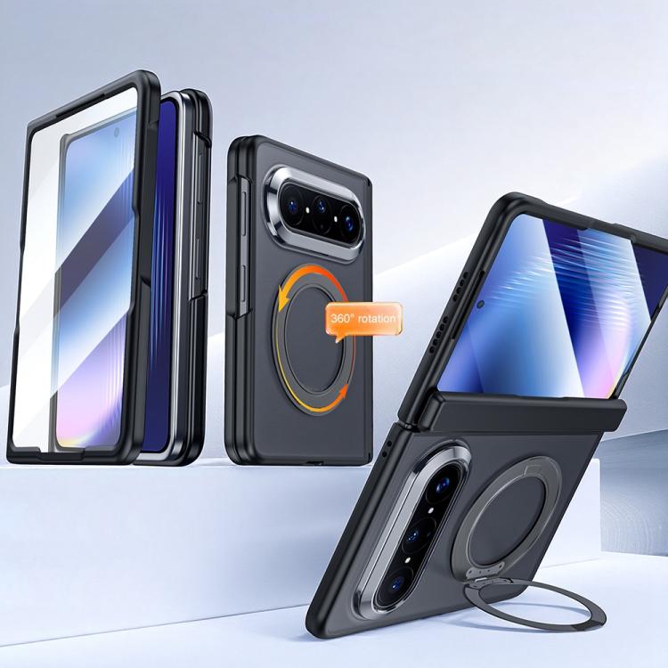 For Huawei Pura X Max Integrated Matte Skin Feel Phone Case with Rotating Holder(Black)
For Huawei Pura X Max Integrated Matte Skin Feel Phone Case with Rotating Holder(Black)