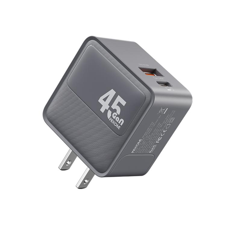 WK WP-U103 Swift 45W USB-C / Type-C, USB-A Charger, Plug:US Plug(Grey)
WK WP-U103 Swift 45W USB-C / Type-C, USB-A Charger, Plug:US Plug(Grey)