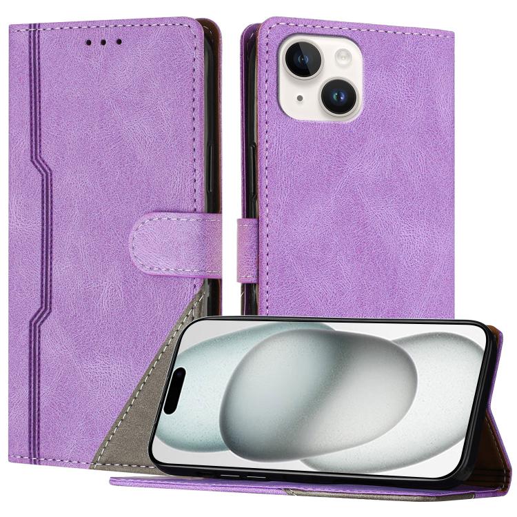 For iPhone 15 Plus Color Matching Buckle Clasp Vegan Leather Phone Case(Purple)
For iPhone 15 Plus Color Matching Buckle Clasp Vegan Leather Phone Case(Purple)