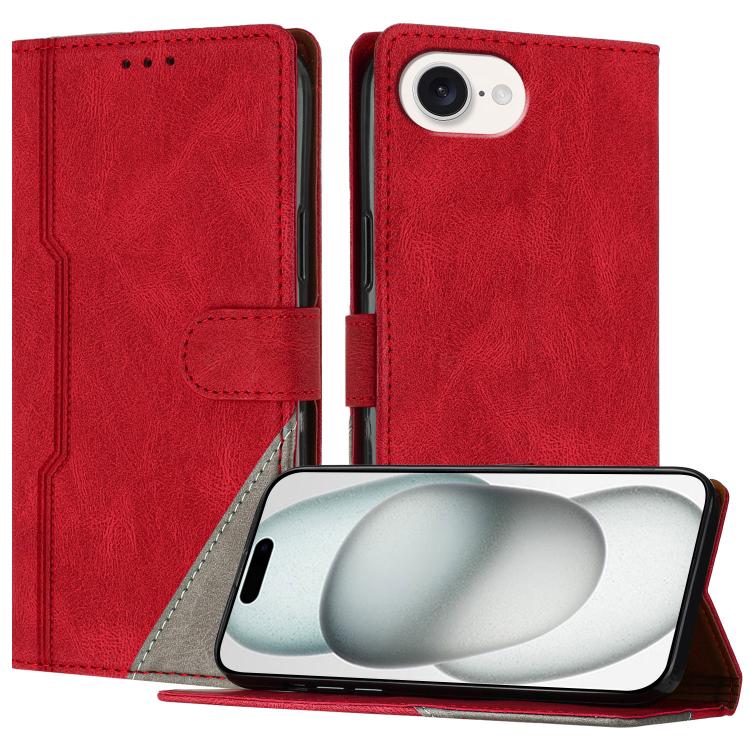 For iPhone 17e / 16e Color Matching Buckle Clasp Vegan Leather Phone Case(Red)
For iPhone 17e / 16e Color Matching Buckle Clasp Vegan Leather Phone Case(Red)