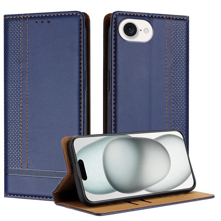 For iPhone 17e / 16e Stitching Design Scratch-Resistant Vegan Leather Phone Case(Blue)
For iPhone 17e / 16e Stitching Design Scratch-Resistant Vegan Leather Phone Case(Blue)