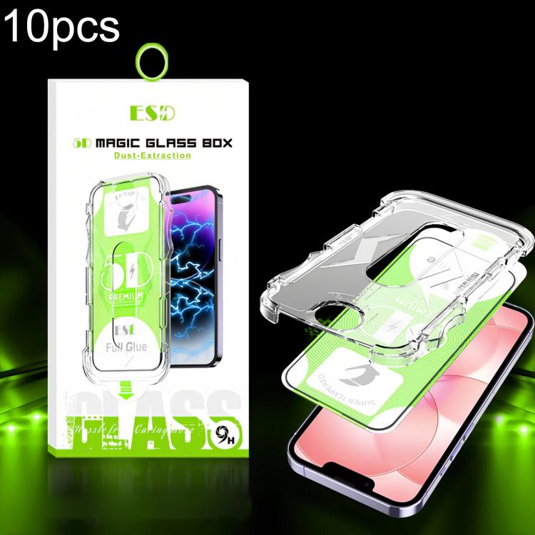 For iPhone 17e / 16e / 14 / 13 Pro 10pcs 5D Curved Easy Install Dust-proof Box HD Tempered Glass Film
For iPhone 17e / 16e / 14 / 13 Pro 10pcs 5D Curved Easy Install Dust-proof Box HD Tempered Glass Film