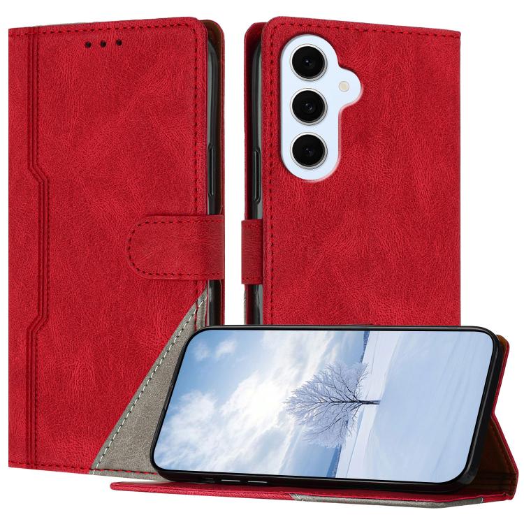 For Galaxy S26 FE 5G Color Matching Buckle Clasp Vegan Leather Phone Case(Red)
For Galaxy S26 FE 5G Color Matching Buckle Clasp Vegan Leather Phone Case(Red)