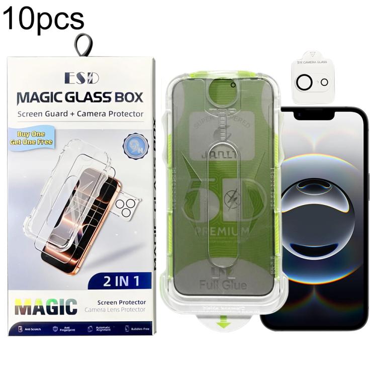 For iPhone 17e / 16e 10pcs 5D Curved Easy Install Dust-proof Box Privacy Tempered Glass Film with Lens Film
For iPhone 17e / 16e 10pcs 5D Curved Easy Install Dust-proof Box Privacy Tempered Glass Film with Lens Film