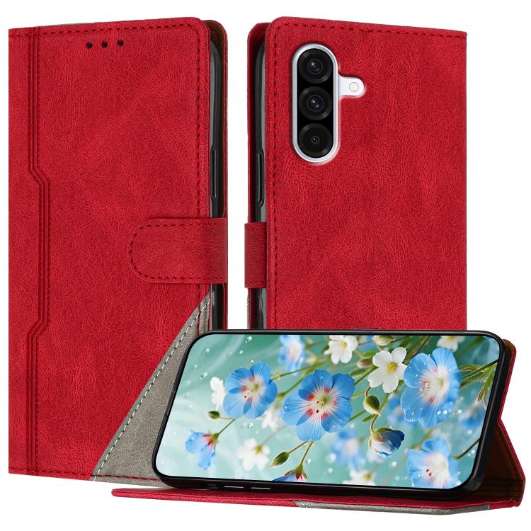 For Galaxy A57 5G Color Matching Buckle Clasp Vegan Leather Phone Case(Red)
For Galaxy A57 5G Color Matching Buckle Clasp Vegan Leather Phone Case(Red)