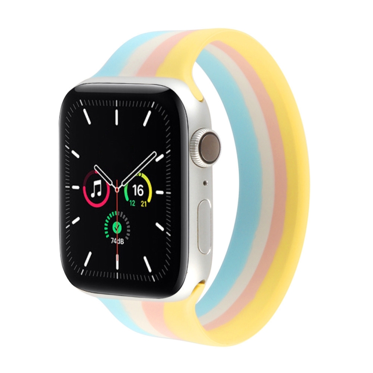 Rainbow Silicone Watch Band For Apple Watch Series 7 41mm / 6 & SE & 5 & 4 40mm / 3 & 2 & 1 38mm, Length: M 135mm(1)
Rainbow Silicone Watch Band For Apple Watch Series 7 41mm / 6 & SE & 5 & 4 40mm / 3 & 2 & 1 38mm, Length: M 135mm(1)