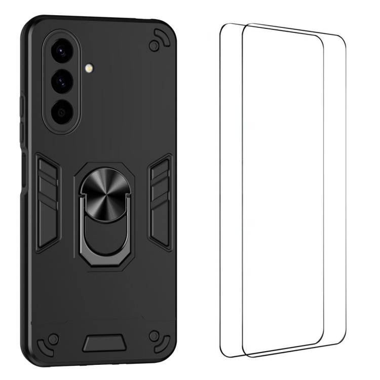 For Galaxy A57 5G WANLONFENG Armor Kickstand Shockproof Phone Case with 2pcs Screen Films(Black)
For Galaxy A57 5G WANLONFENG Armor Kickstand Shockproof Phone Case with 2pcs Screen Films(Black)