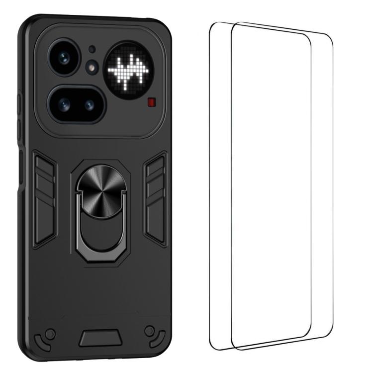 For Nothing Phone 4a Pro WANLONFENG Armor Kickstand Shockproof Phone Case with 2pcs Screen Films(Black)
For Nothing Phone 4a Pro WANLONFENG Armor Kickstand Shockproof Phone Case with 2pcs Screen Films(Black)