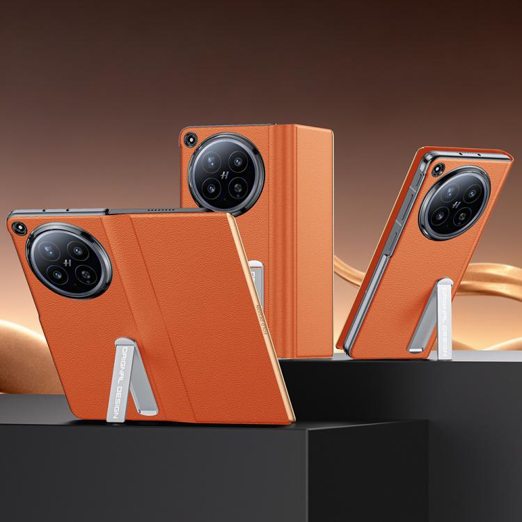 For OPPO Find N6 5G Metal Bar-Type Holder Genuine Leather Phone Case(Orange)
For OPPO Find N6 5G Metal Bar-Type Holder Genuine Leather Phone Case(Orange)