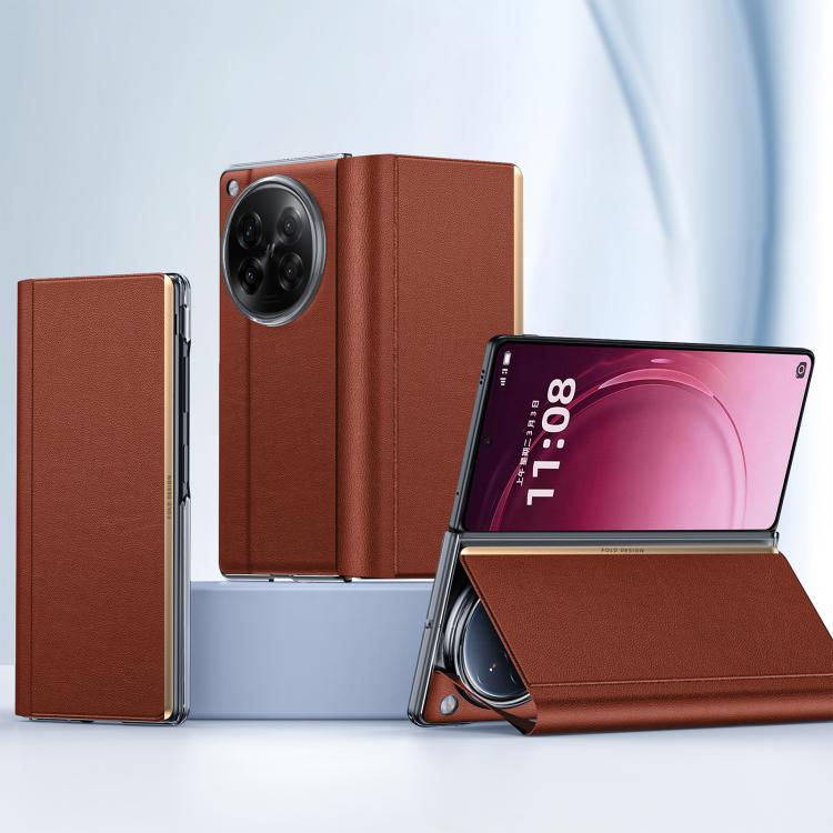 For OPPO Find N6 5G Foldable Holder Vegan PU Leather Phone Case(Brown)
For OPPO Find N6 5G Foldable Holder Vegan PU Leather Phone Case(Brown)