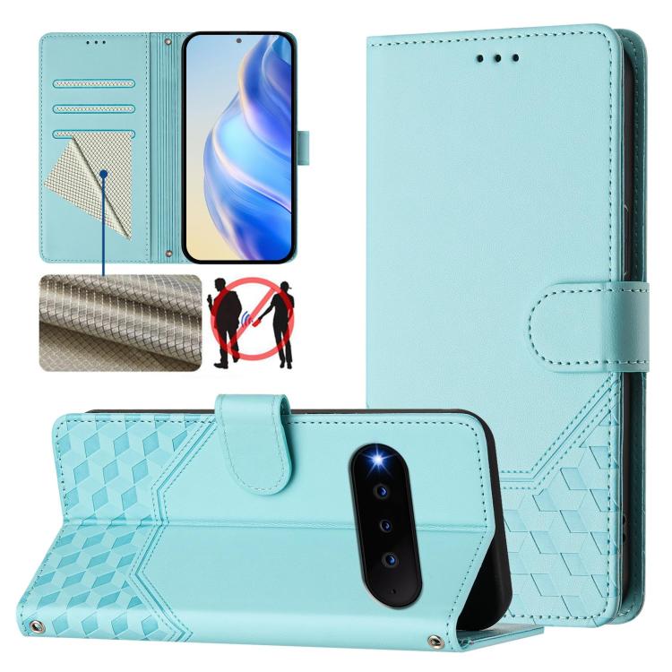 For Natural Ai Phone 5G Honeycomb Embossing RFID Leather Phone Case(Mint Green)
For Natural Ai Phone 5G Honeycomb Embossing RFID Leather Phone Case(Mint Green)