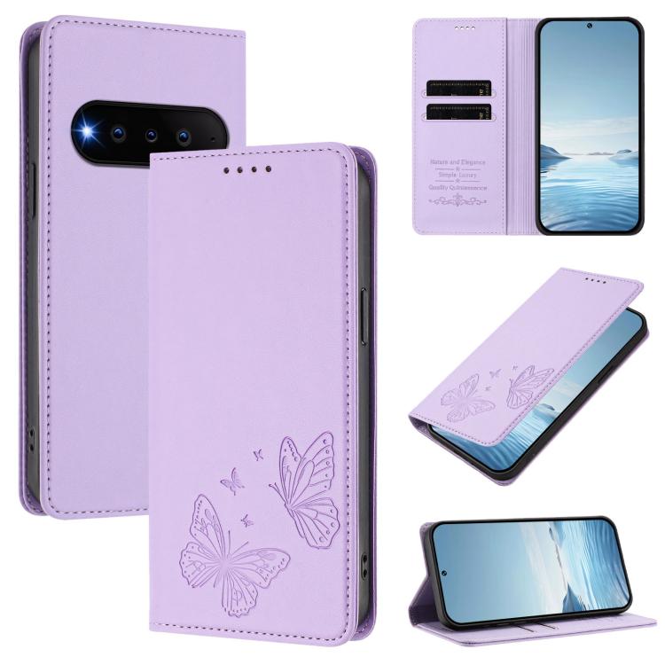 For Natural Ai Phone 5G Strong Magnetic Dual Butterfly RFID Vegan Leather Phone Case(Light Purple)
For Natural Ai Phone 5G Strong Magnetic Dual Butterfly RFID Vegan Leather Phone Case(Light Purple)