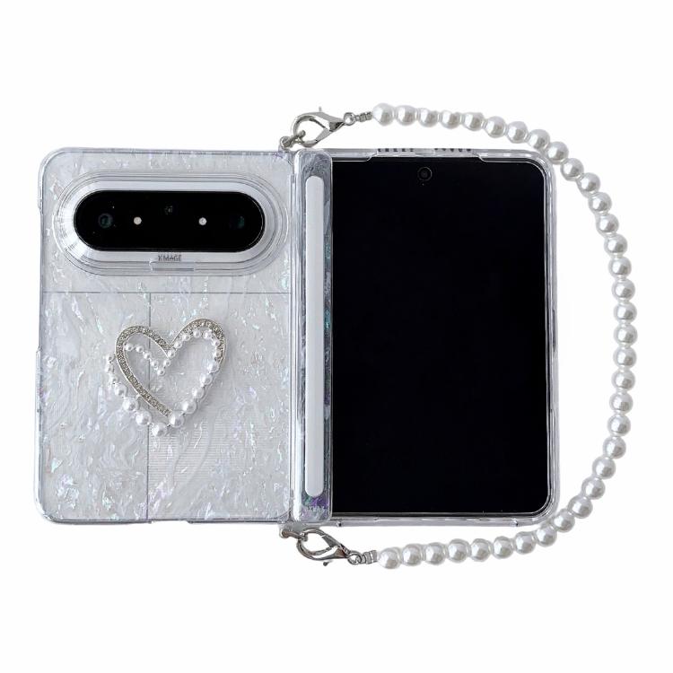 For Huawei Pura X Max Side Clip DIY Shell Pattern Heart Phone Case with Bracelet(White)
For Huawei Pura X Max Side Clip DIY Shell Pattern Heart Phone Case with Bracelet(White)